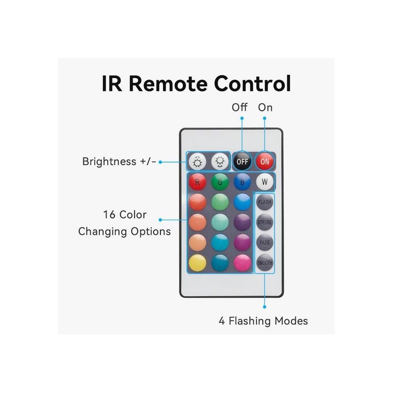 TIRA LED VENTION RGB CONTROL REMOTO 5V 2M WHITE