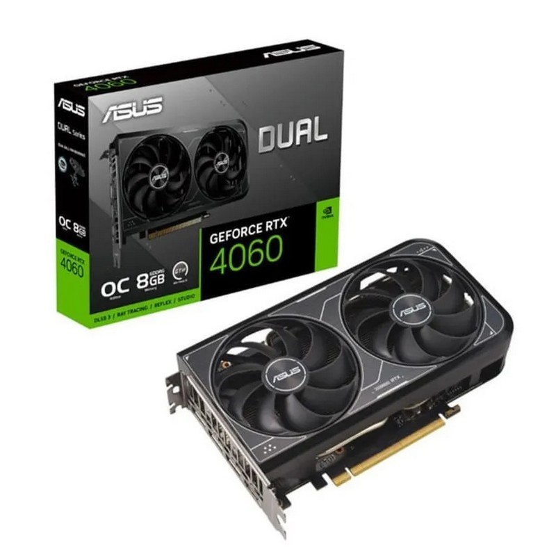 TARJETA DE VIDEO ASUS RTX4060 DUAL OC 8GB DP HDMI GDDR6 PCIE 4.0